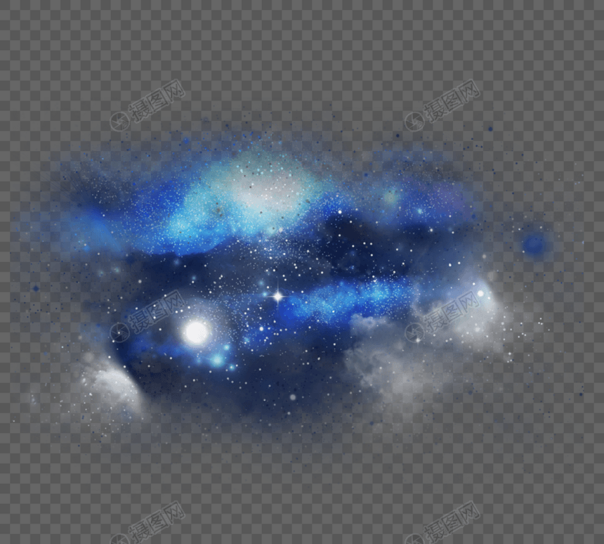 蓝色斑点星际云彩光效图片