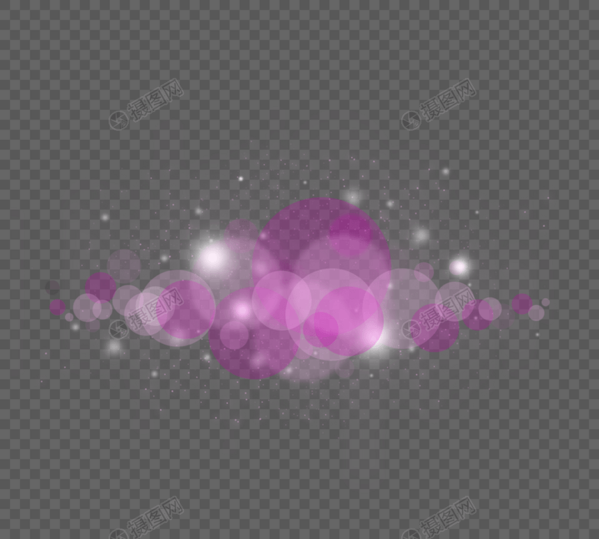 圆形粉色悬浮光效图片