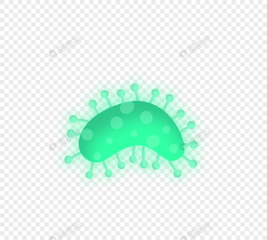 绿色半圆病毒病菌细菌图片