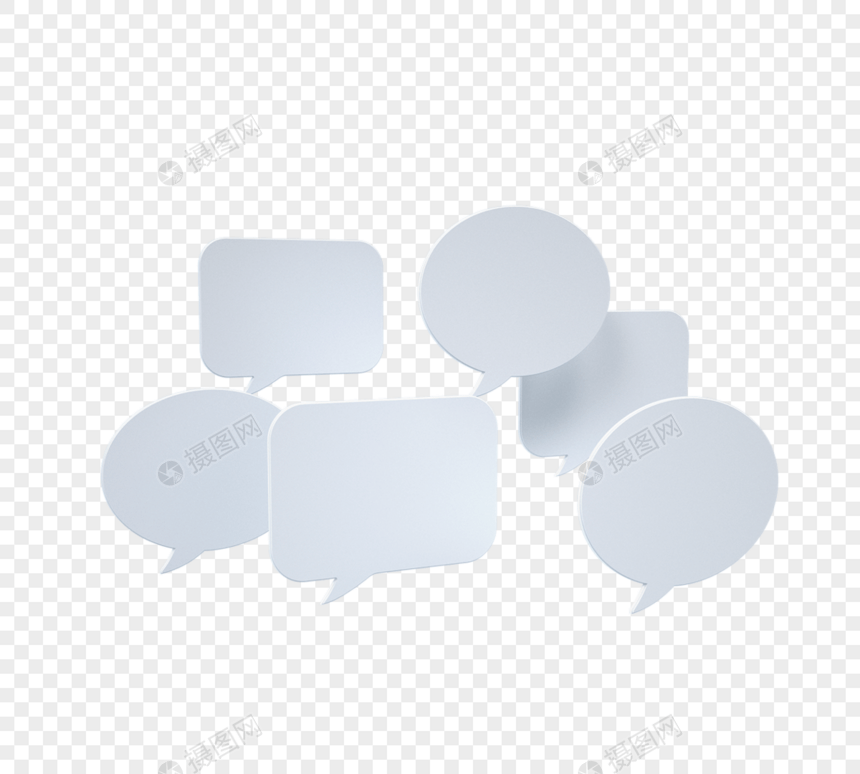 简约对话框3d元素图片