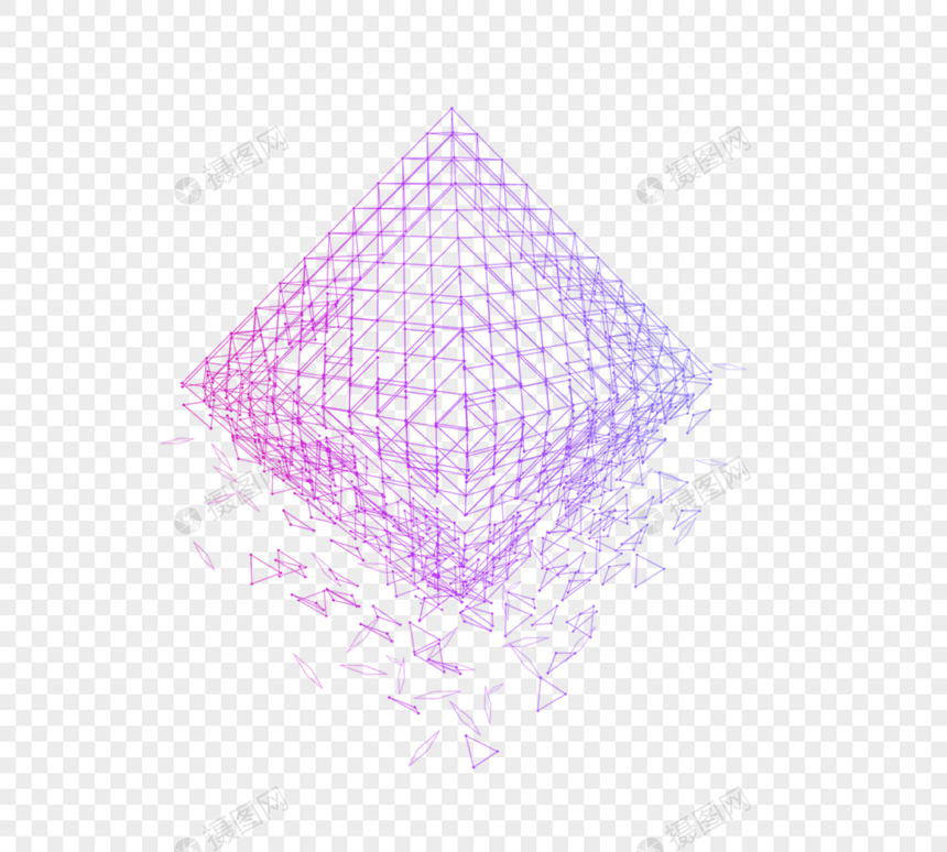 立体菱形线性渐变三维空间图片