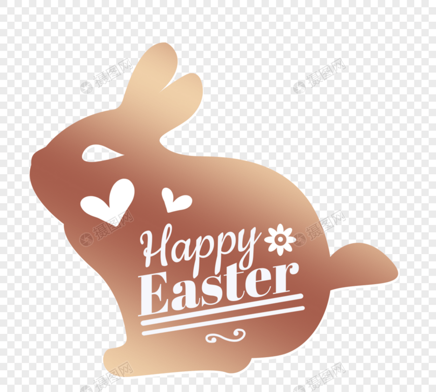 可爱装饰复活节兔子图片