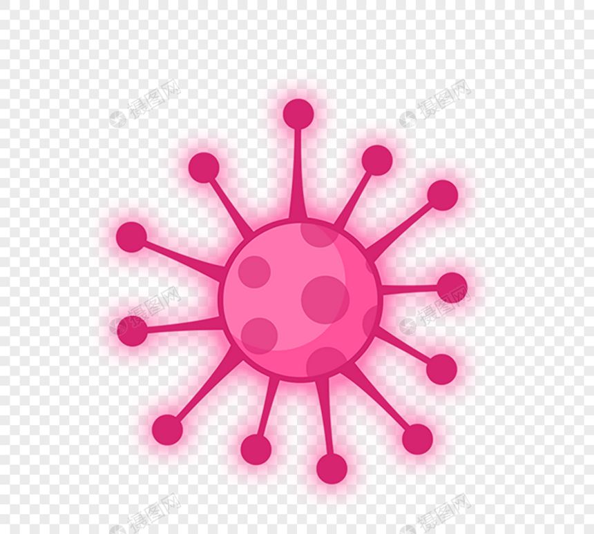 粉色放射状病毒病菌细菌图片