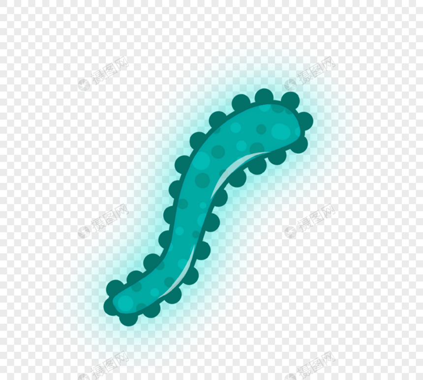 青色发光病毒病菌细菌图片
