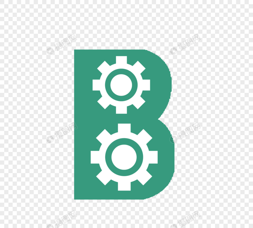 字母b绿色英文字母图片