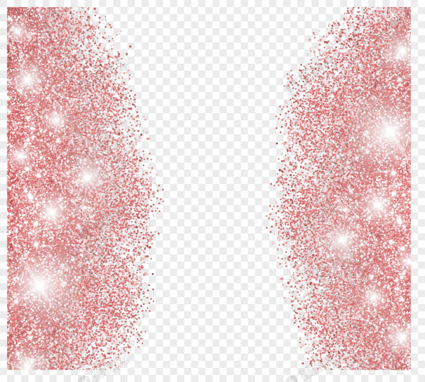 玫瑰金对称颗粒感元素图片