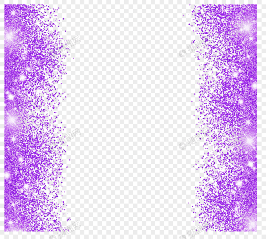 紫色对称颗粒感闪亮边框图片