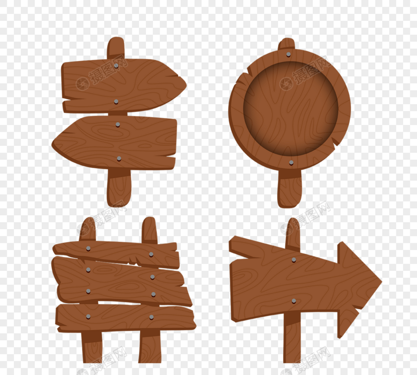 木制手绘路标牌指示牌图片