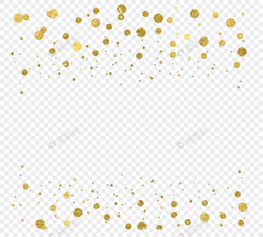金色飘浮小圆点文档装饰图片
