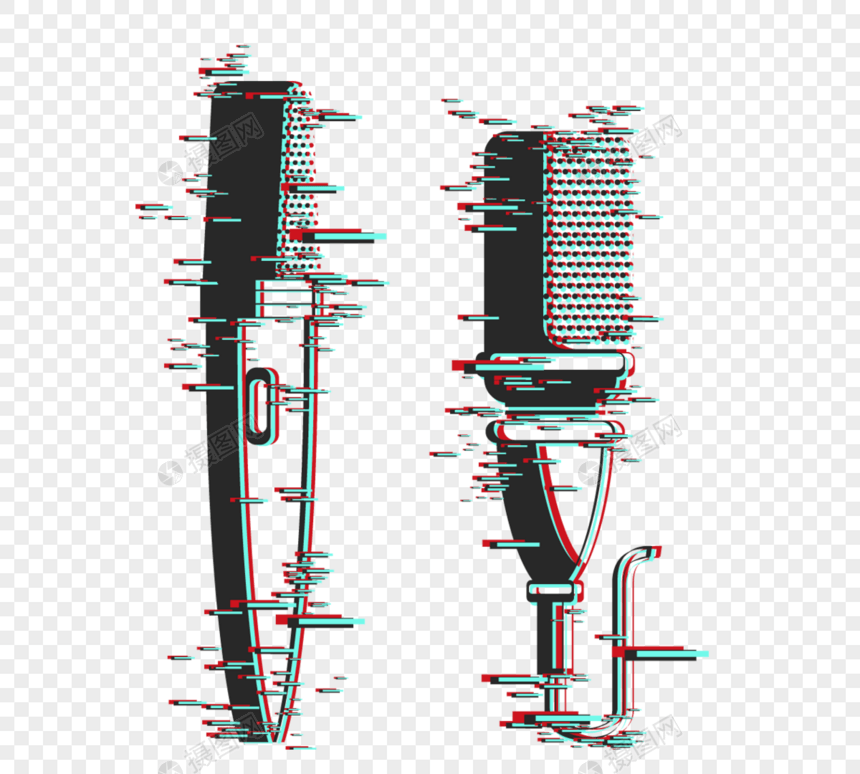 麦克风故障风元素图片