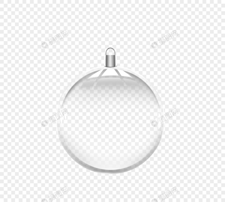 挂饰白透玻璃材质球体图片