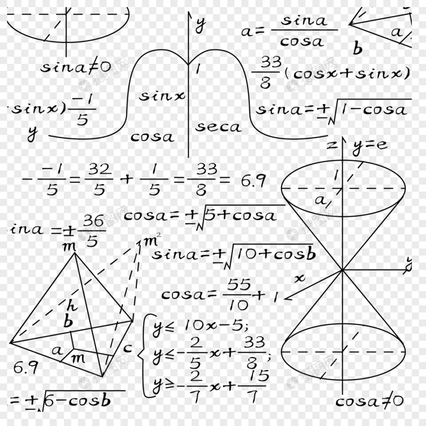 数学方程式公式模板图片