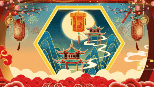 舞蹈海报设计中国风新春背景GIF高清图片