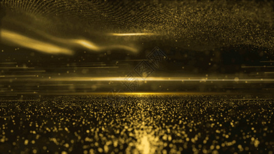 抽象黑唯美金色粒子抽象背景GIF高清图片