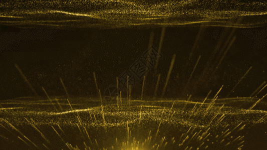 震撼金色粒子活动背景GIF图片
