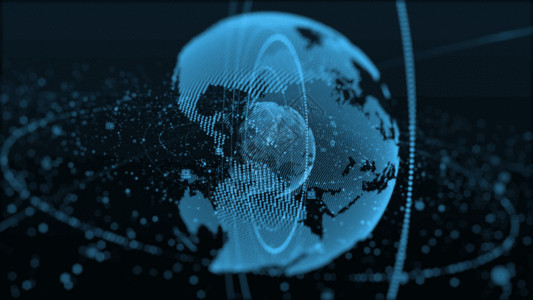 数据地球科技感粒子数据峰会球体背景GIF高清图片