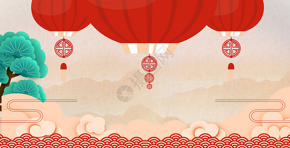 新春春节淘宝新年喜庆背景设计图片