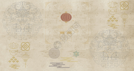 中式墙纸古典印花背景设计图片