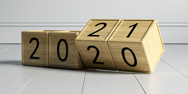 木块数字72021立体字场景设计图片