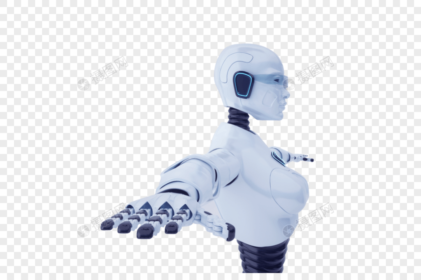智能机器人伸开手臂图片