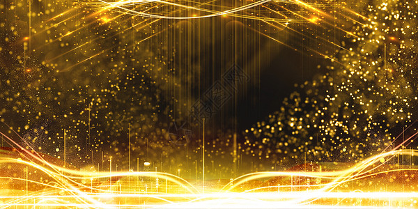黄色电光特效金色粒子背景设计图片