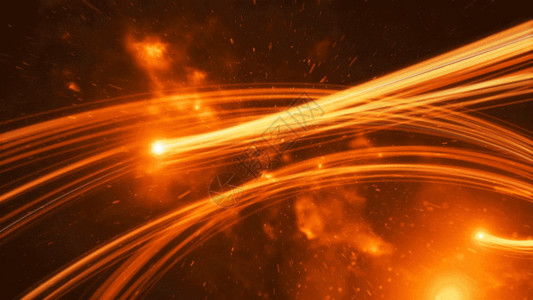 火焰漩涡2021金色科技赢战年会片头GIF高清图片