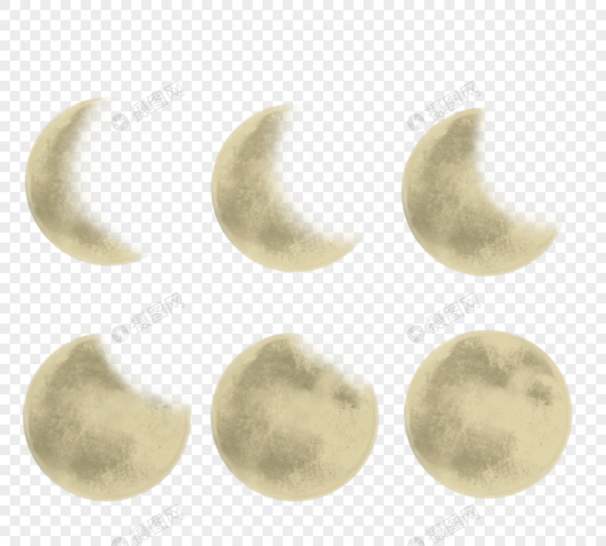 不同月亮形状图片