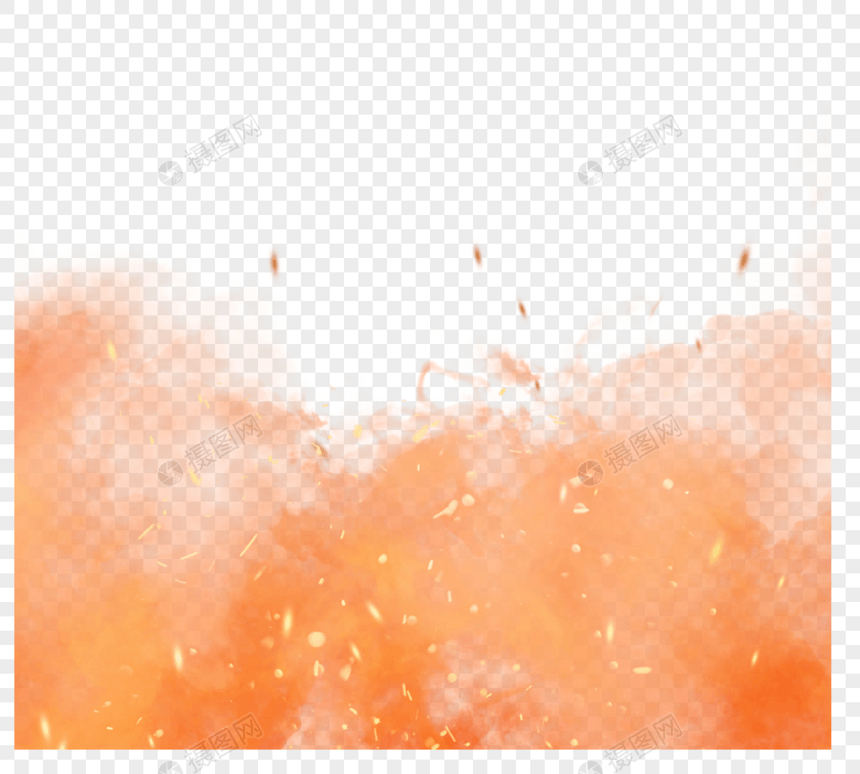 燃烧橙色手绘火花图片