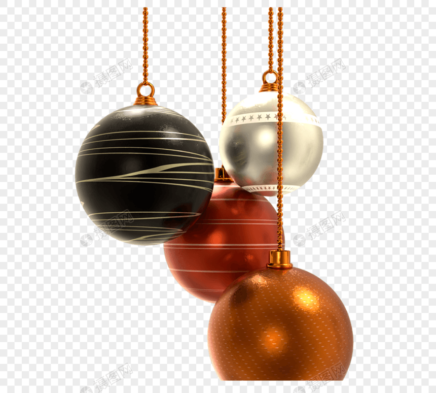 3d圣诞球装饰图片