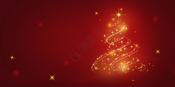 红色圣诞树简约圣诞节背景设计图片