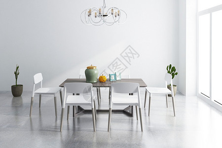 温馨餐桌北欧最新家居模型设计设计图片