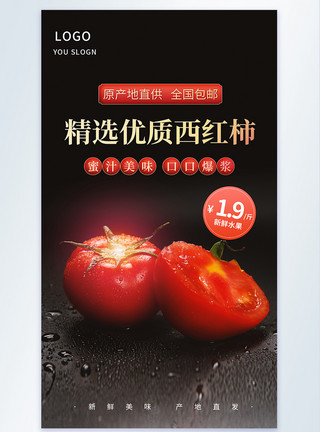 水果蔬菜摄影优质西红柿摄影图海报模板