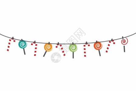 一支棒棒糖圣诞节装饰gif动图高清图片