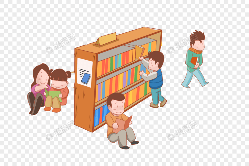 书店看书的孩子图片