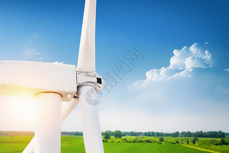 白色的风车新能源发电设计图片