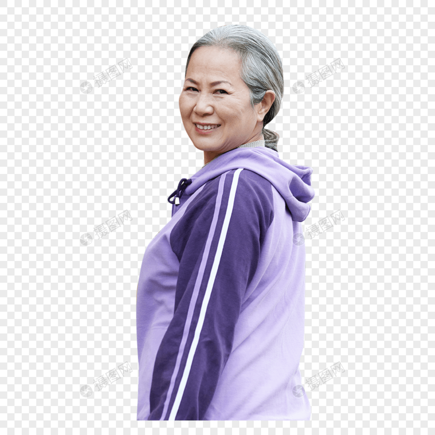 老奶奶晚年生活逛运动热身图片