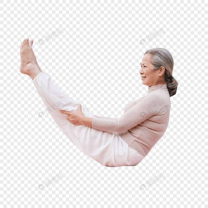 老奶奶晚年生活里做瑜伽图片