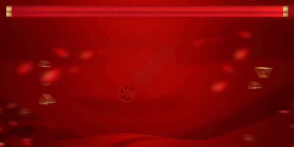 龙年贺岁春节展板红金大气卷轴GIF高清图片