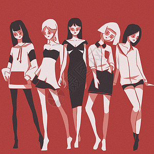 妇女节时尚插画背景图片