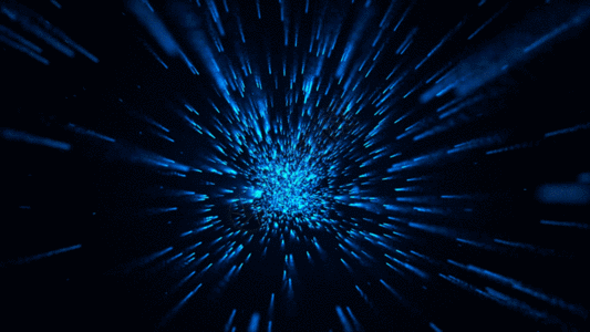 蓝色科技粒子穿梭大气元素背景GIF图片