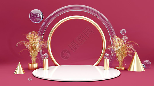 大气装饰舞台大气几何电商背景设计图片