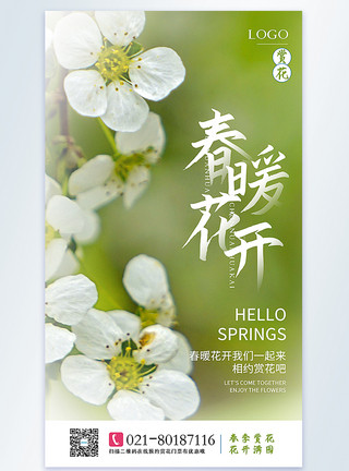 春季游园春暖花开春季赏花摄影图海报模板