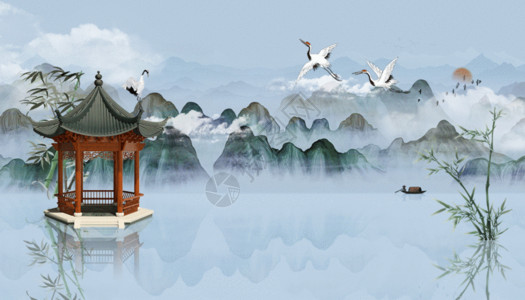 古典意境新中式中国风gif动图高清图片
