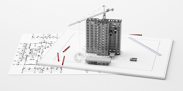 工程材料建筑施工模型设计图片