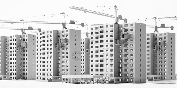 城市建筑施工建筑施工模型设计图片