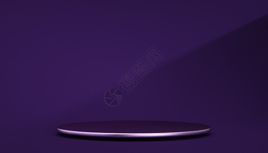 紫色圆盘紫色极简背景基座设计图片