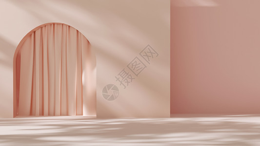 粉色空间背景简约光影空间背景设计图片