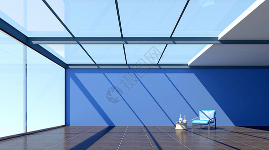 玻璃阳光房室内极简家居设计设计图片