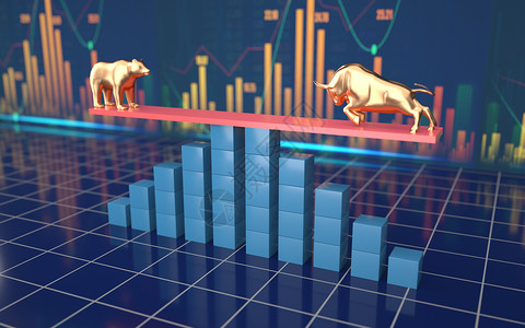 母牛金融行情数据趋势设计图片