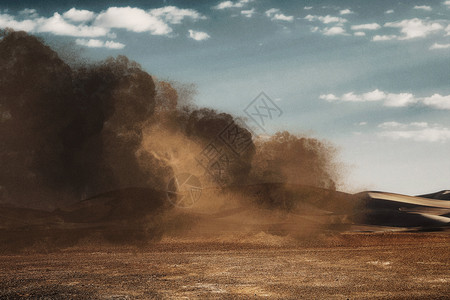 沙壤土沙尘暴设计图片